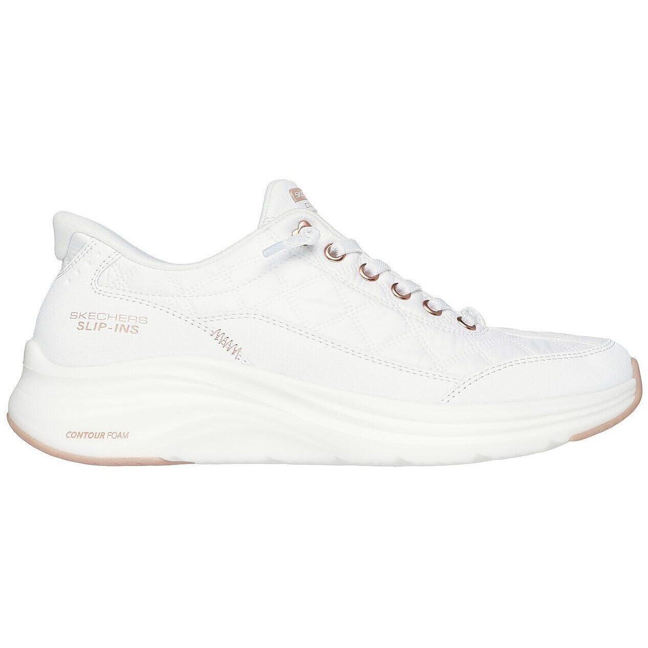 Baskets Skechers Contour Foam - Golden Hour, Blanc, Femmes 3/5