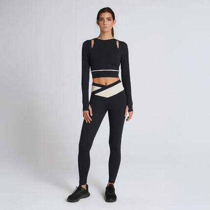 Ensemble de sport Top+Legging Orlis & Pyra pour femmes Black Limba