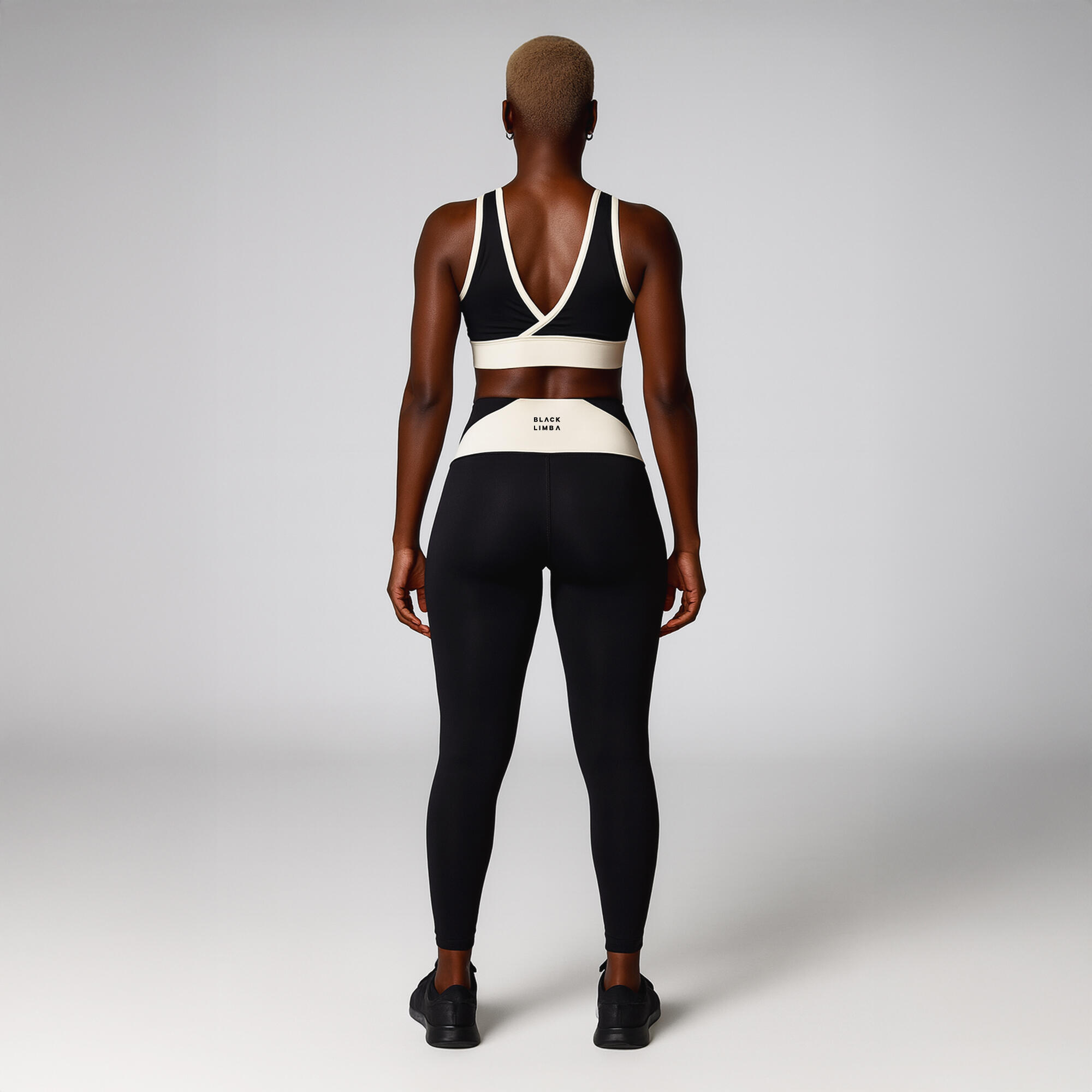 Legging de sport Torque Line  pour femmes Black Limba 5/6