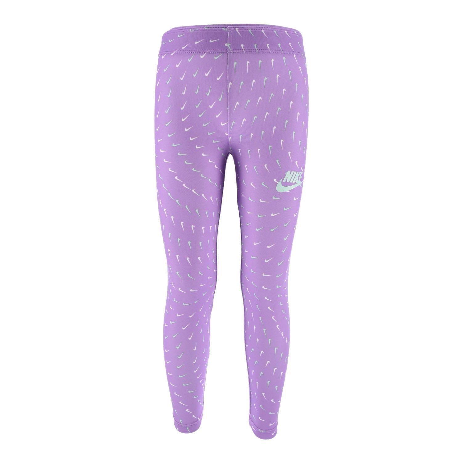 NIKE Girls Essential AllOver Print Leggings (Violet)