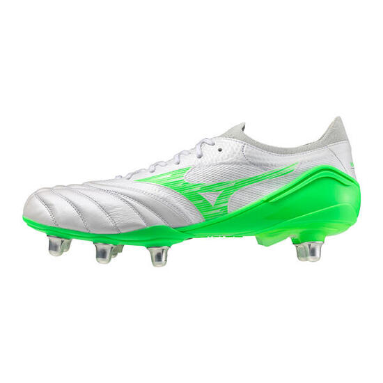 Scarpe Da Rugby Mizuno Morelia Neo Iv B Elite Si Bianco E Verde Neon