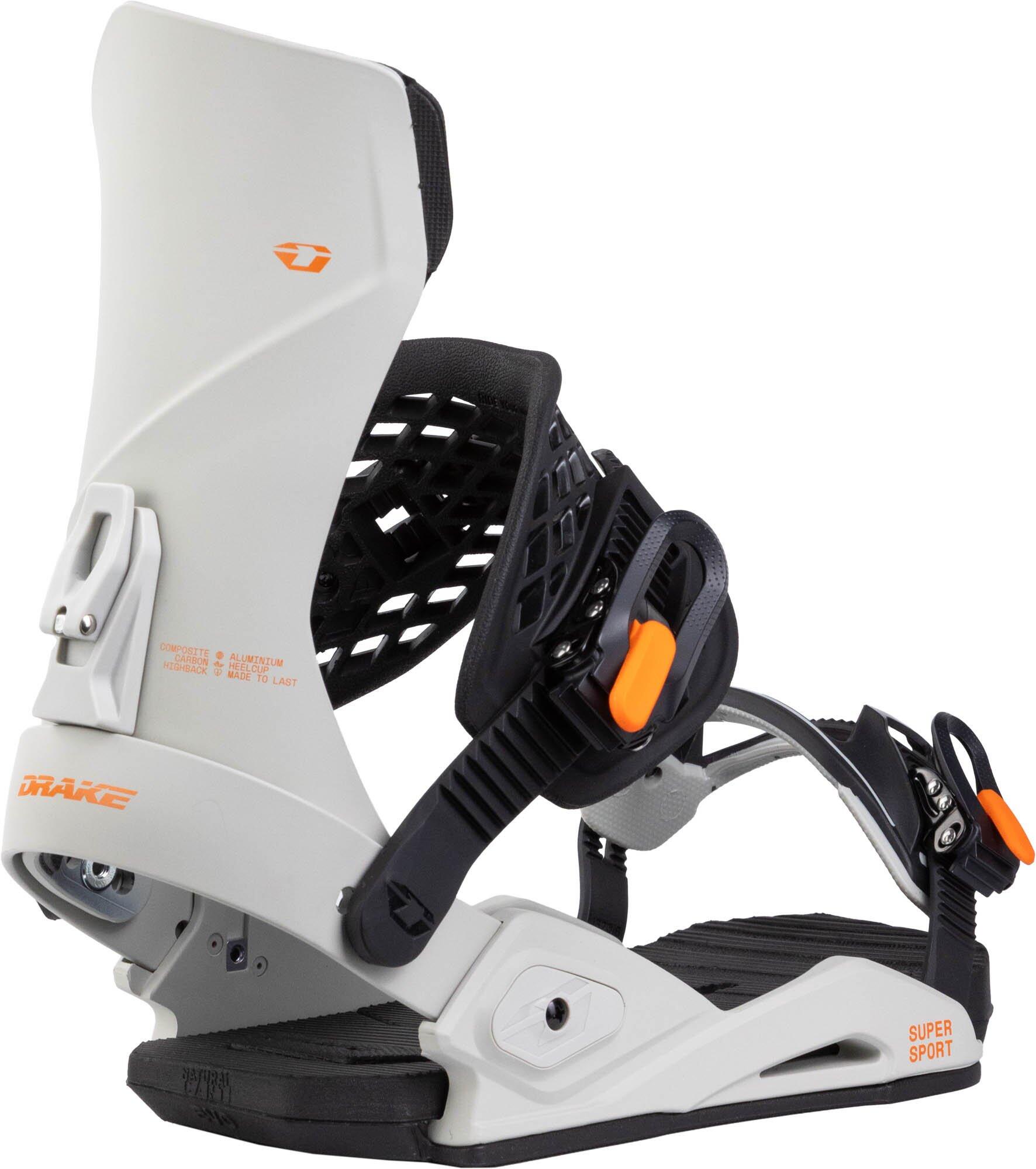 Wiązania snowboardowe DRAKE Super Sport, szare/pomarańczowe, męskie 3/3