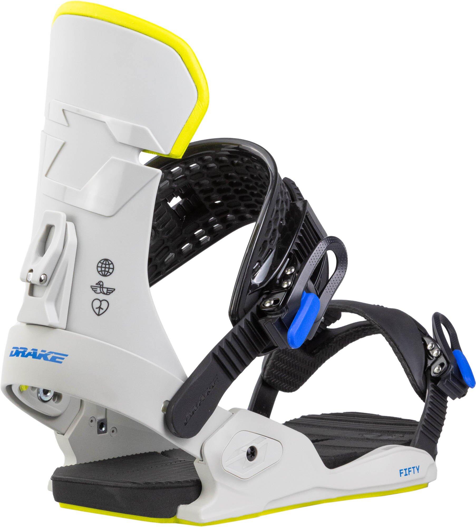Wiązania snowboardowe DRAKE Fifty, szare/zielone, męskie 3/3
