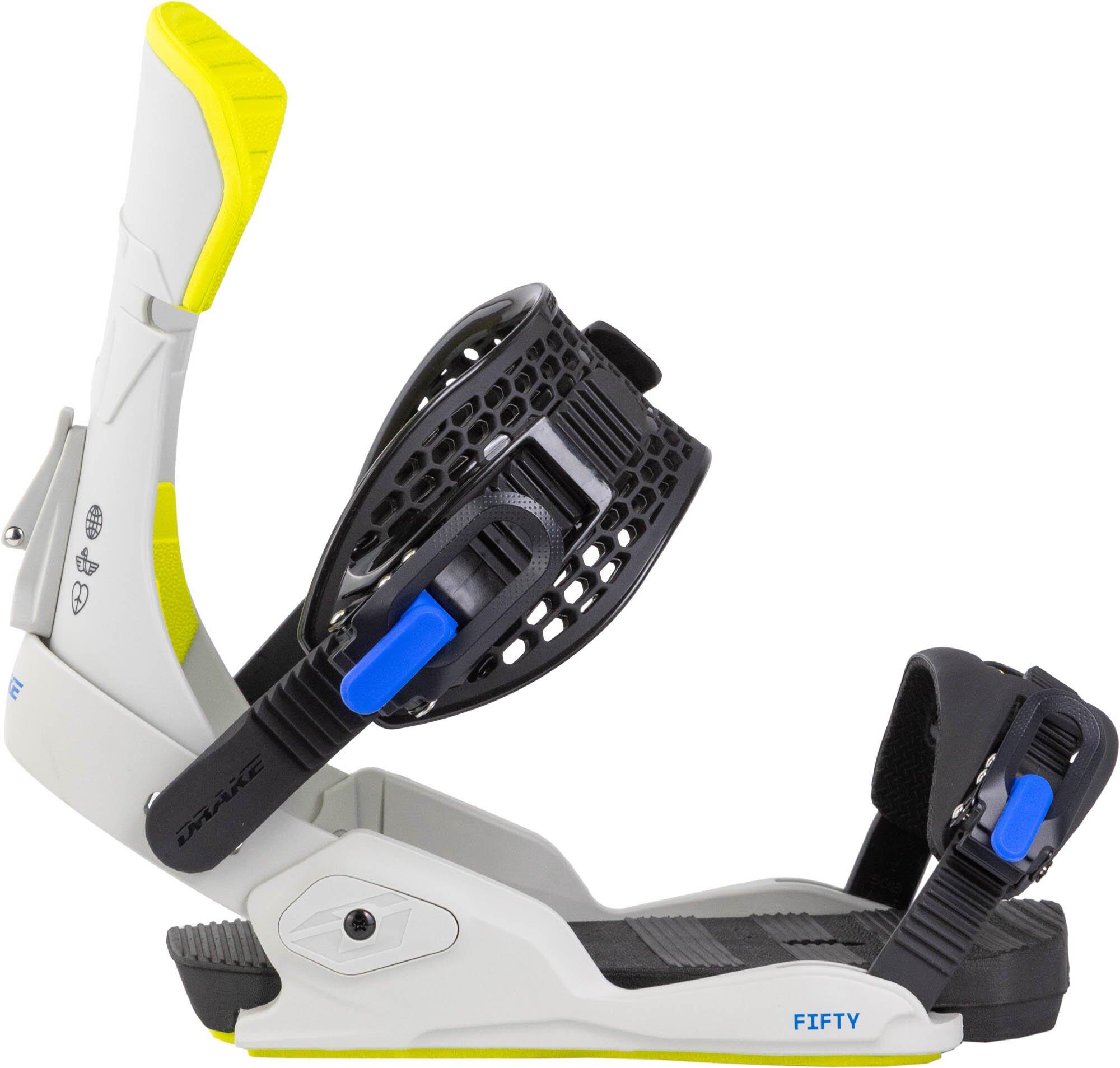 Wiązania snowboardowe DRAKE Fifty, szare/zielone, męskie 2/3