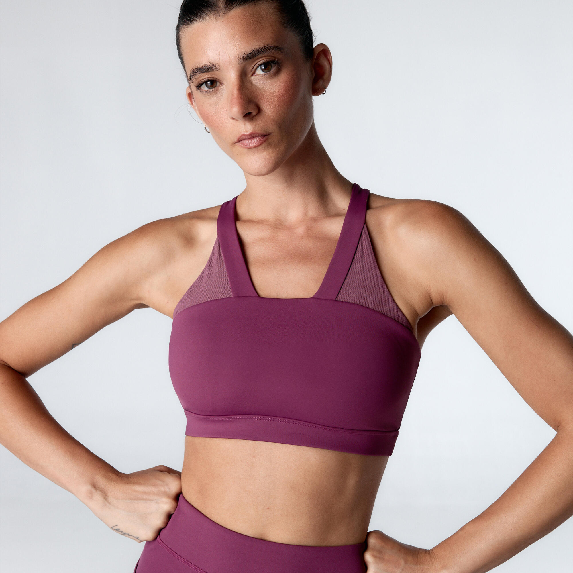 Black Limba - Brassière De Sport Flexor Maintien Modéré Pour Femmes Black Limba - Brassière - Violet - 48 Xl - Decathlon