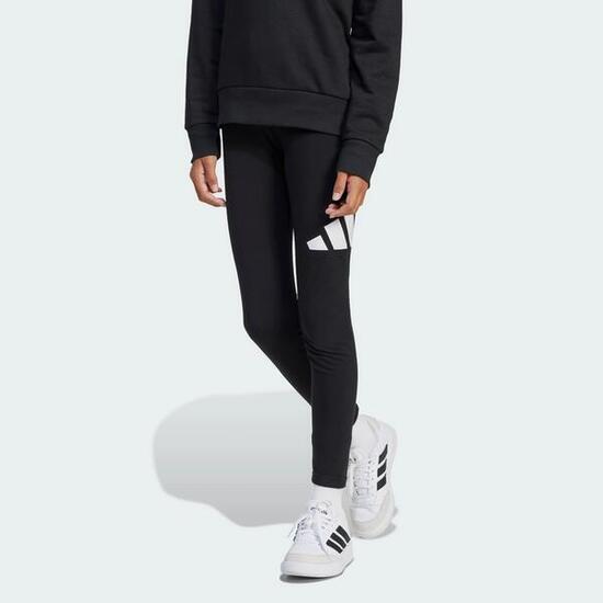 Leggings ragazza adidas essentials big logo - nero