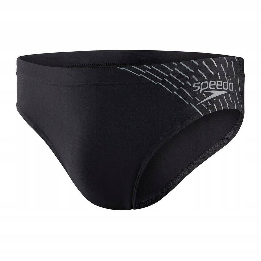 Mens Medley Swim Briefs (Black/Grey)
