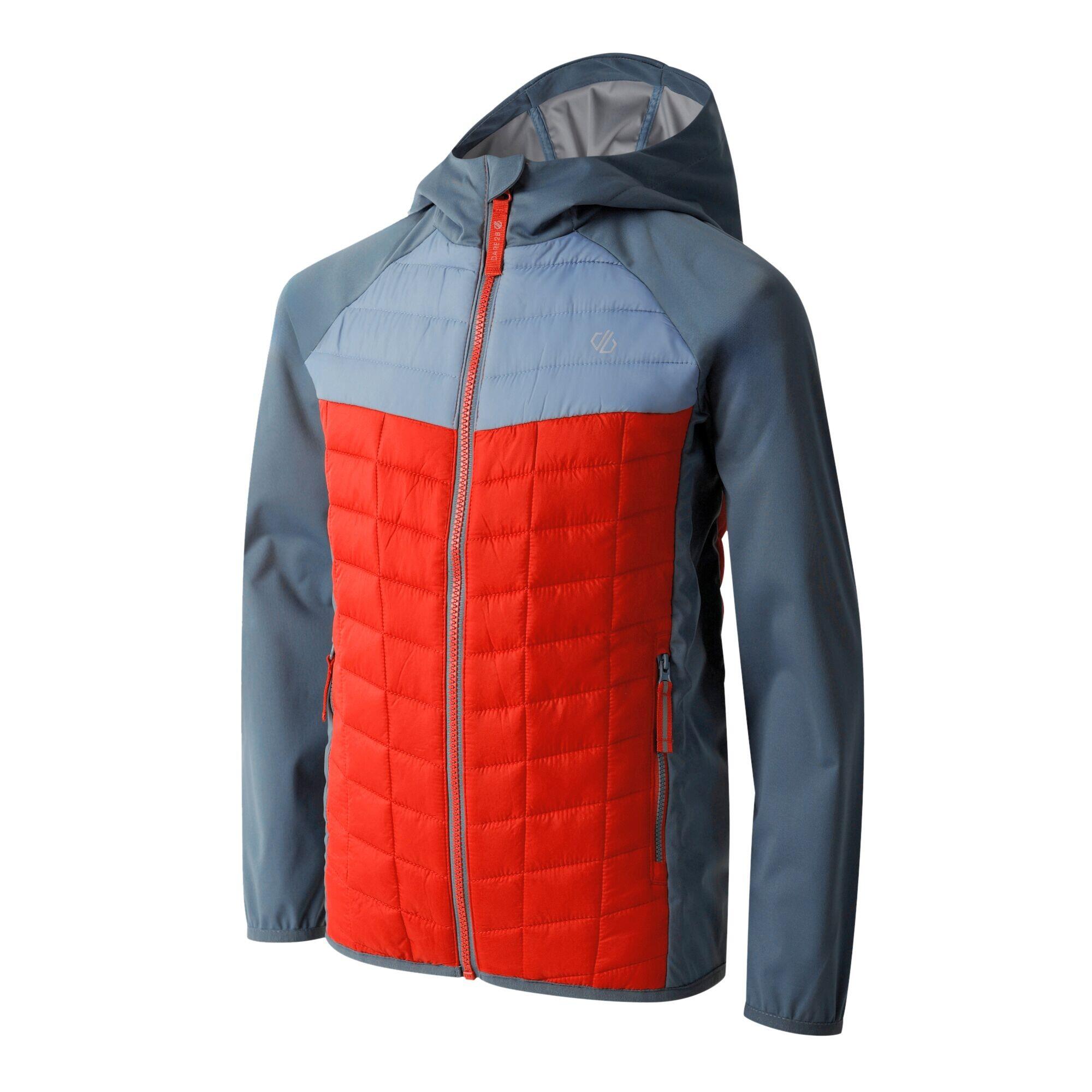 Veste Hybride EXPLORE Enfant (Gris / Gris Orageux / Rouge Cadmium) 3/5