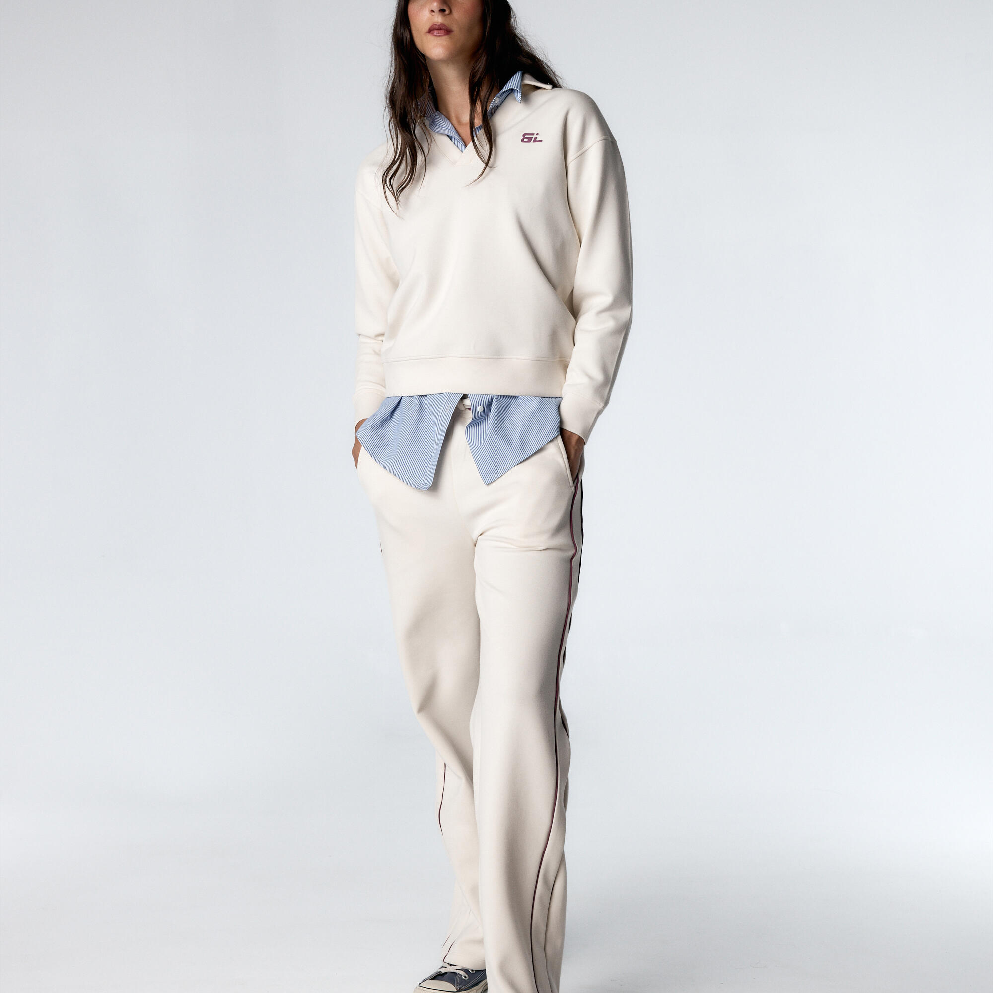 Black Limba - Ensemble De Sport Sweatshirt+jogging Carven Pour Femmes Black Limba - Survêtement - Blanc - Decathlon