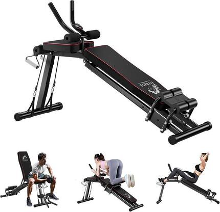 Banc multifonction réglable pour musculation et abdos – complet