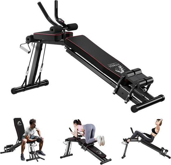 Banc multifonction réglable pour musculation et abdos – complet