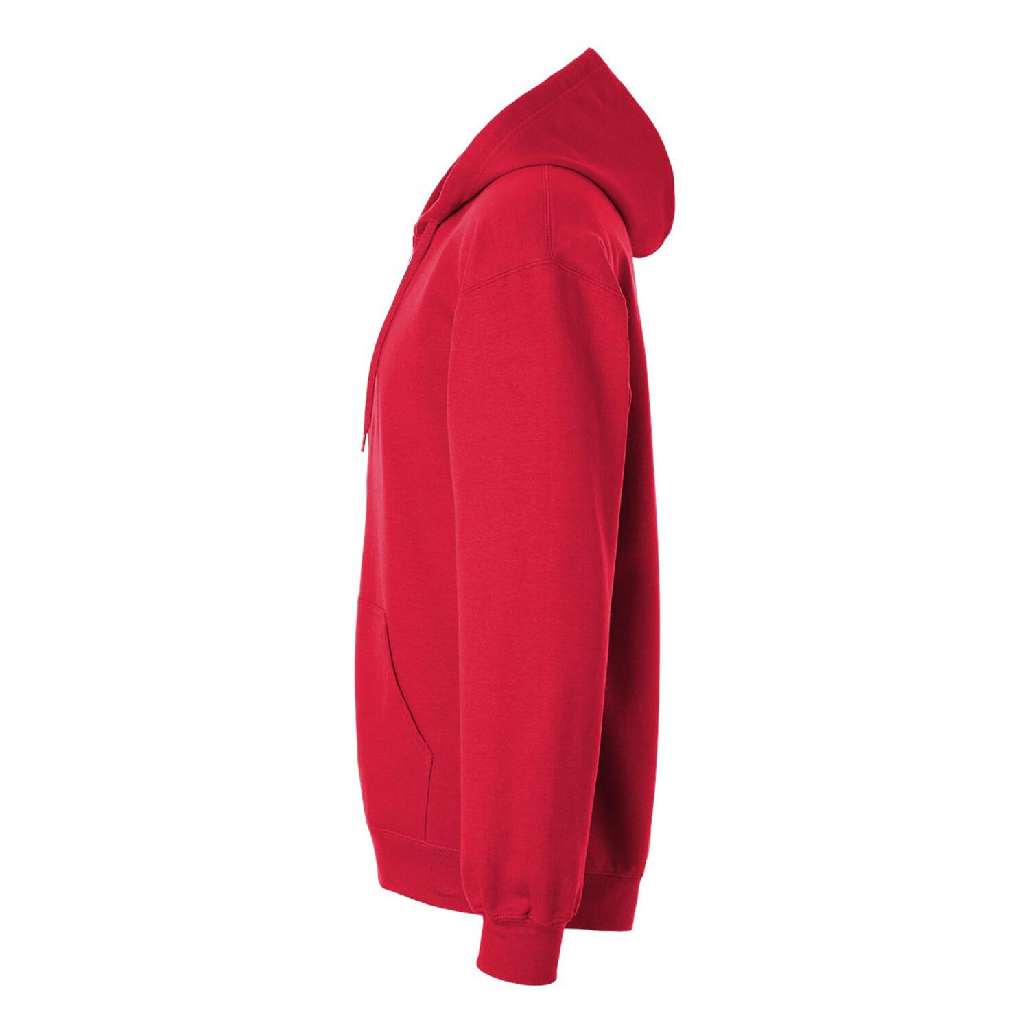 Felpa Con Cappuccio E Zip Intera Peso Medio Uomo Gildan Softstyle Rosso 3/3