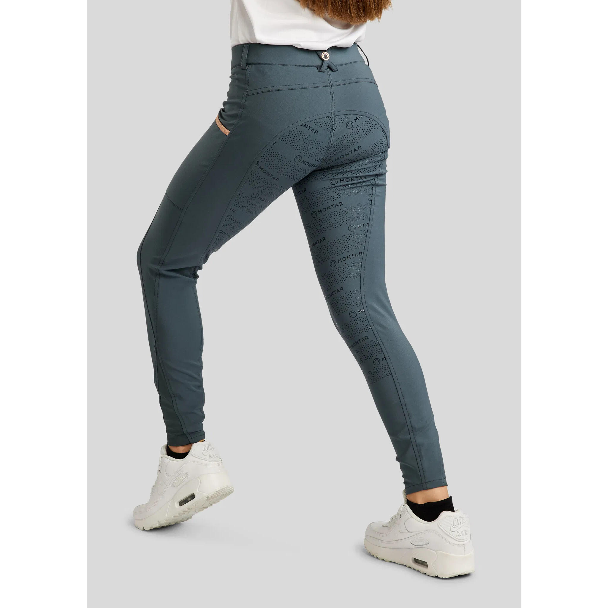 Full grip rijbroek voor meisjes Montar Millie Rosegold 3/4