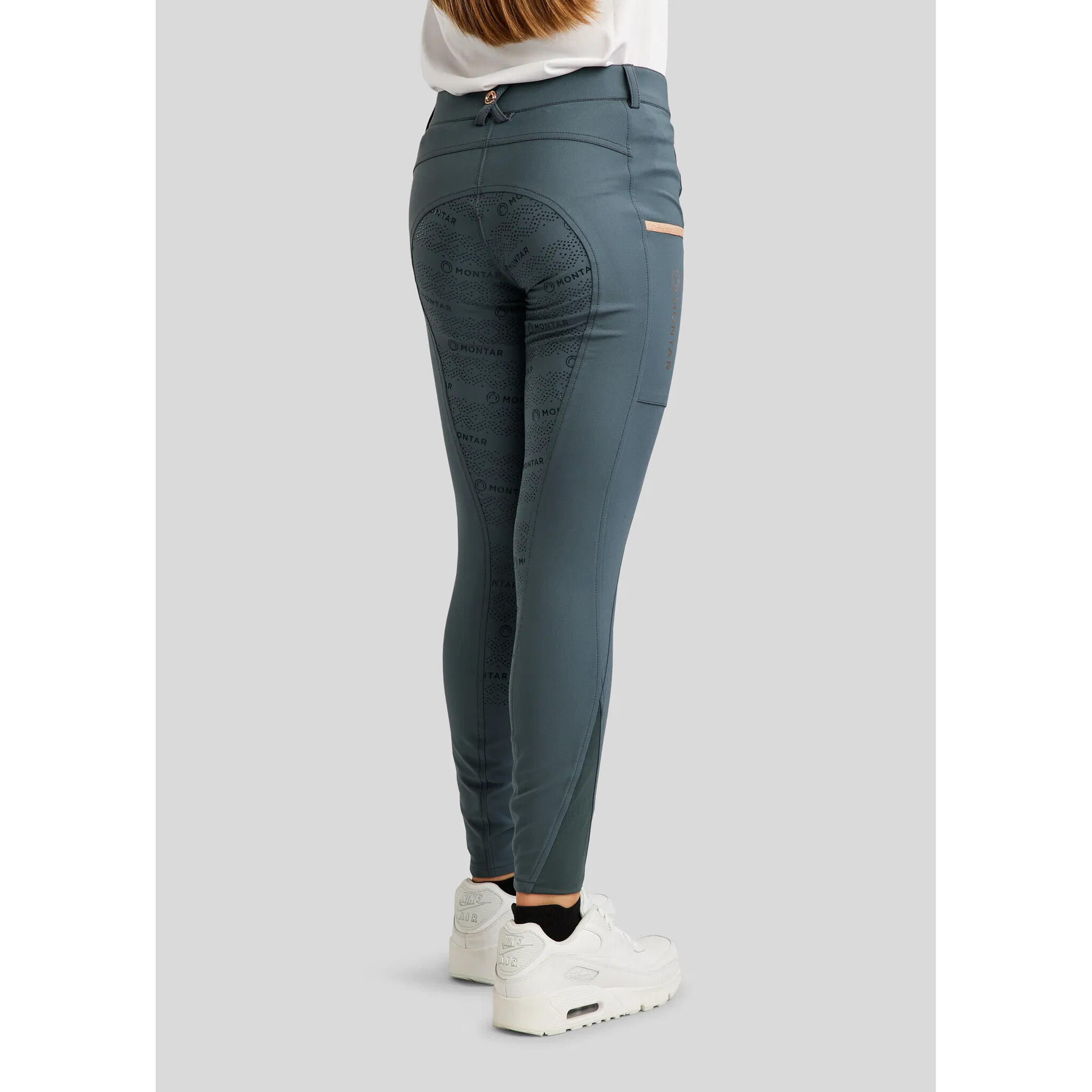 Full grip rijbroek voor meisjes Montar Millie Rosegold 2/4