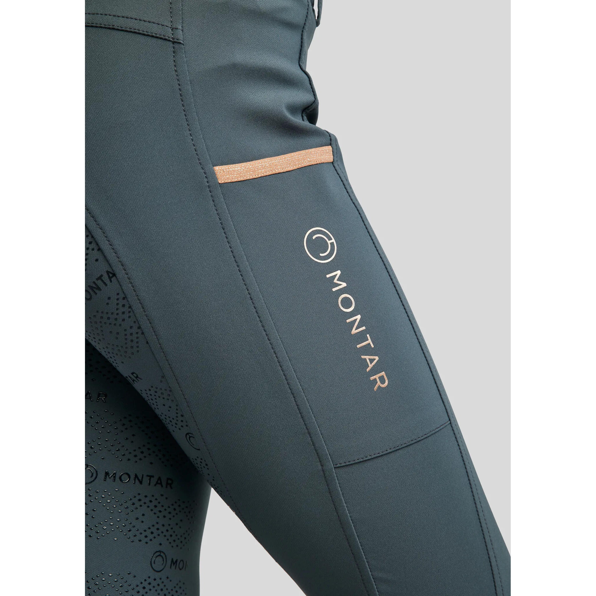 Full grip rijbroek voor meisjes Montar Millie Rosegold 4/4