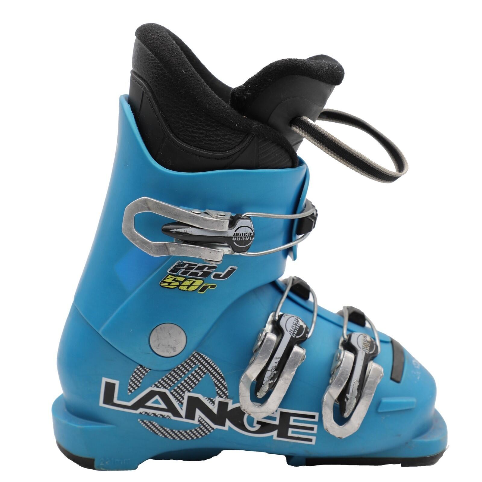 Lange - Reconditionne - Chaussure De Ski Junior Lange Rsj 50r_3 Crochets - Chaussures De Ski - Bleu|multicolore - 18 Cm - Decathlon