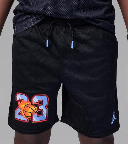 Pantaloncino ragazzo jordan customized air - nero