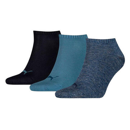 Effen enkelsokken voor volwassenen (pak van 3) (Marineblauw/Blauw/Heatherblauw)
