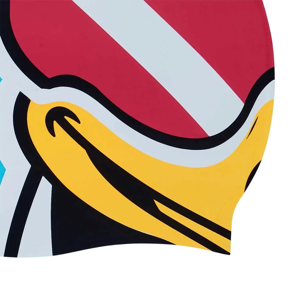 Childrens/Kids Printed Swim Cap (Blue) 2/3