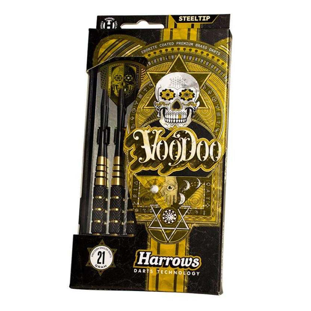 Dardos Voodoo com ponta de aço (Preto/dourado) 4/4