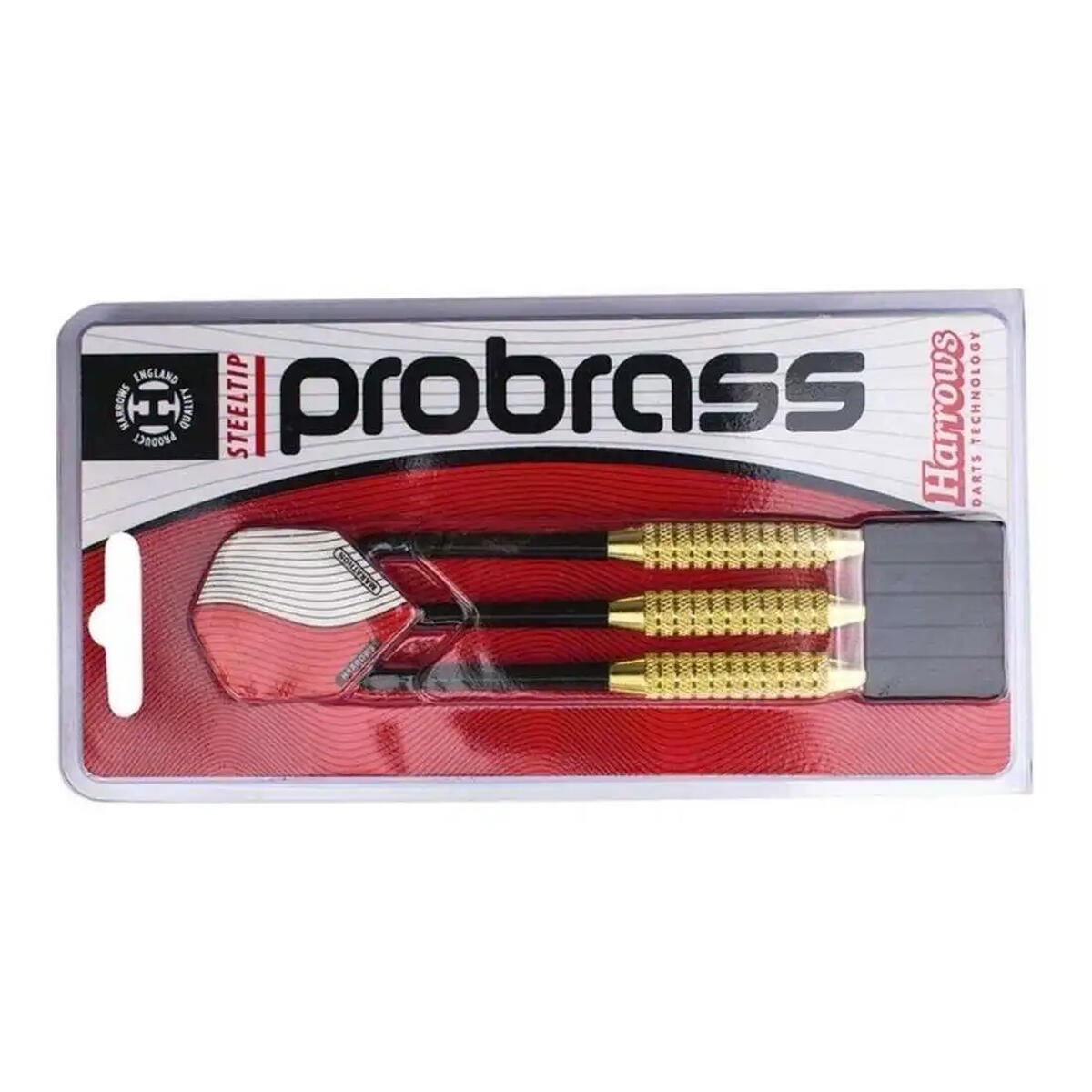 Dardos Pro Brass de Punta de Acero Negro, Rojo, Dorado 2/3