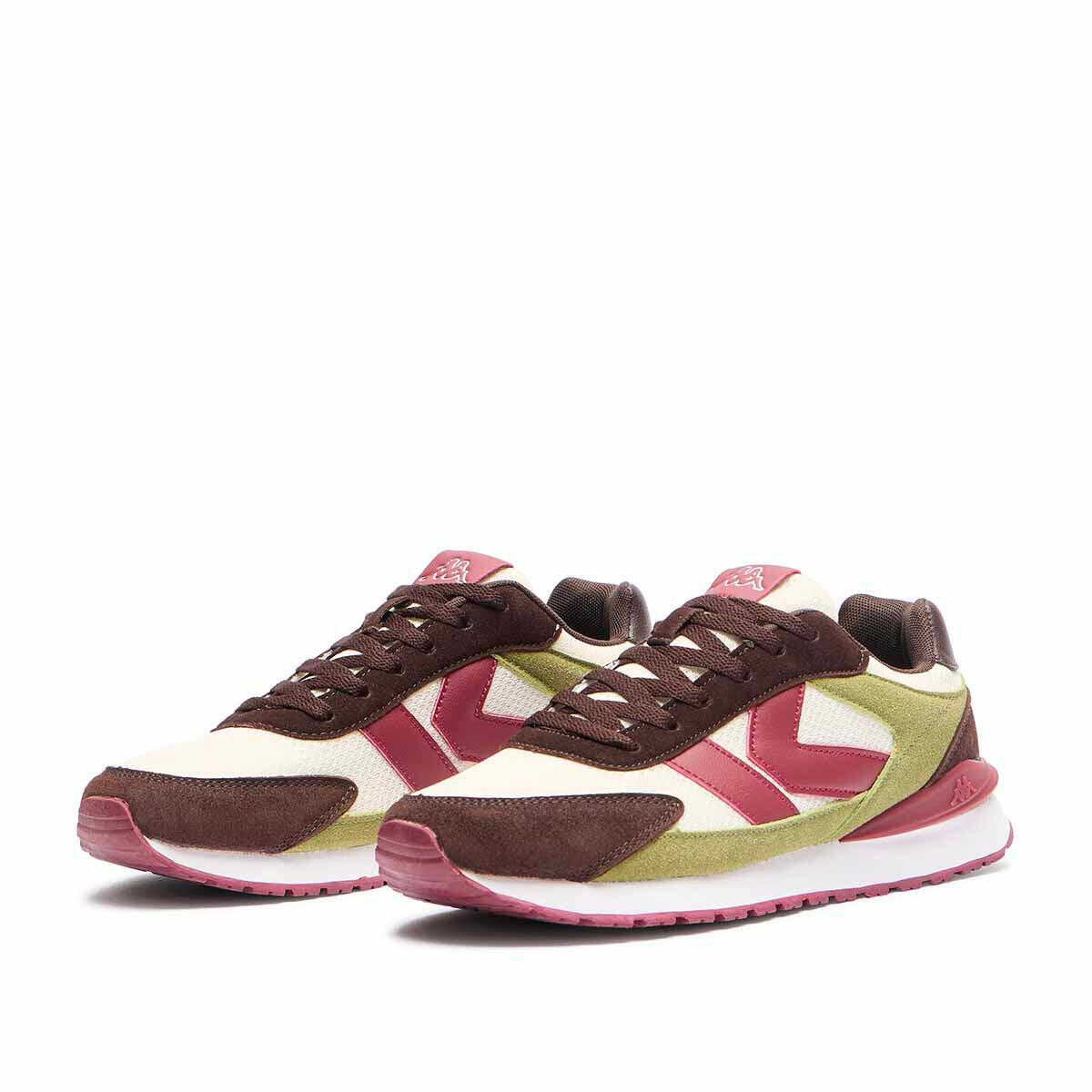 Baskets adulte Martin blanc, marron, vert, rouge 2/7