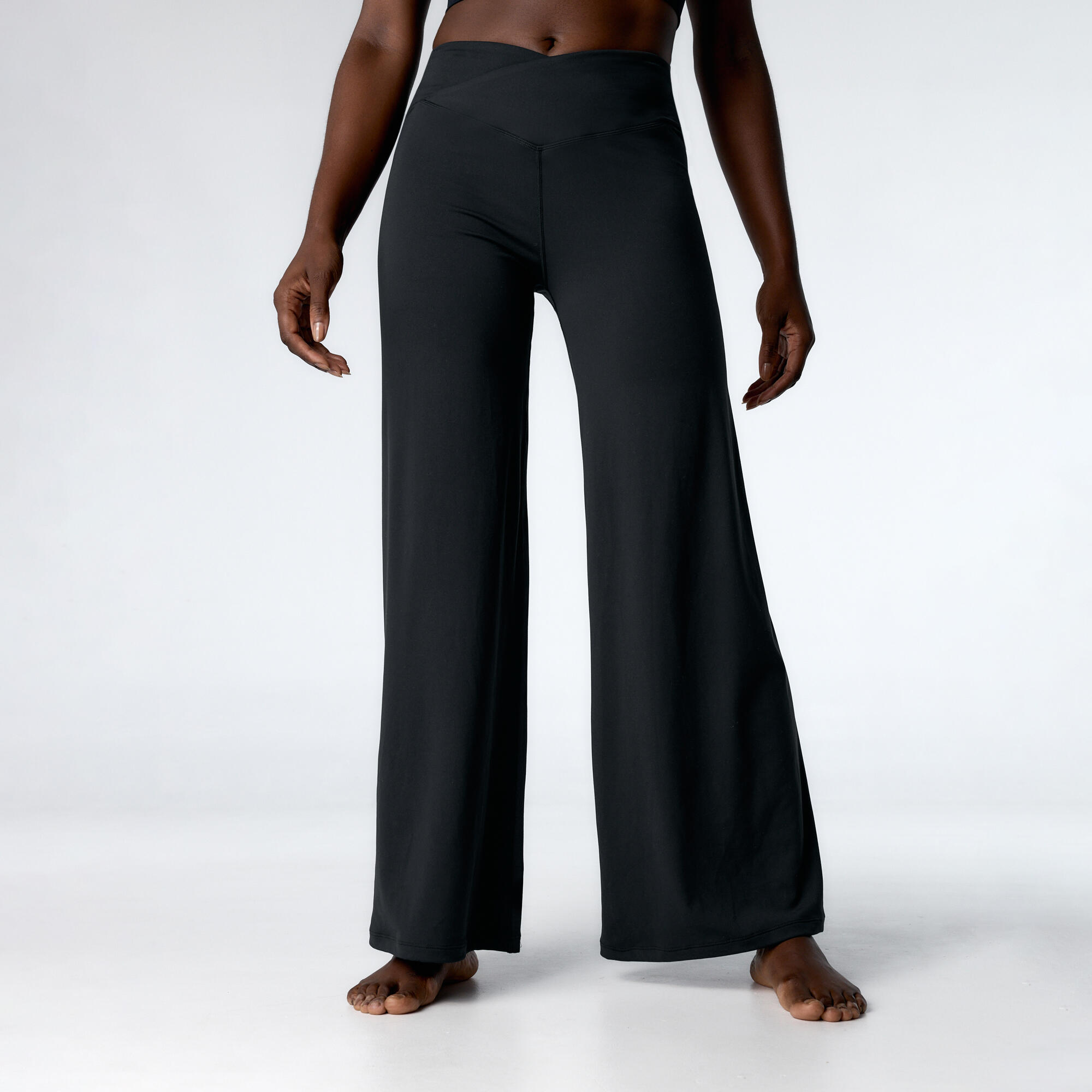 BLACK LIMBA Calças desportivas wide leg Halves das mulher Black Limba
