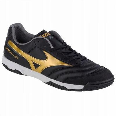 Heren morelia sala classic zaalvoetbalschoenen (zwart/goud)