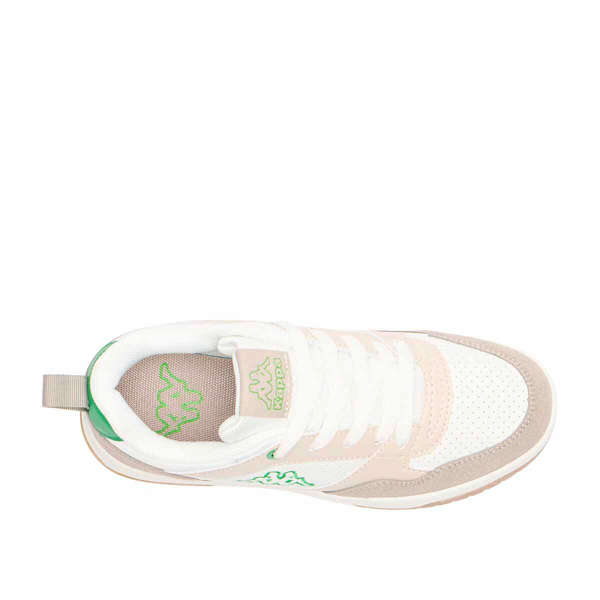 Sneakers Kappa Manis Bianche/Verdi con Logo per Ragazzo 5/7