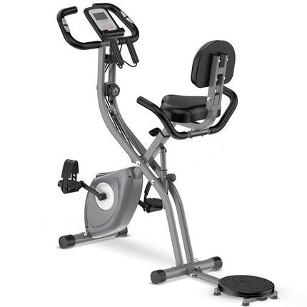 Vélo d’appartement pliable avec écran LCD, résistance 10 niveaux et APP