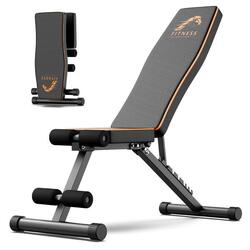 Banc de Musculation Ajustable Pliable - 300 kg, Stable et Polyvalent