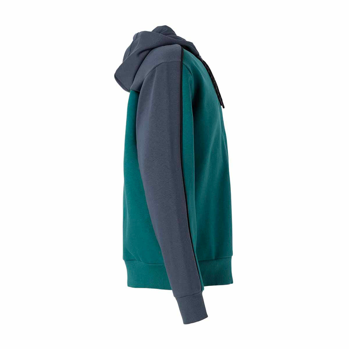 Felpa con zip da uomo in cotone verde da sportivo 2/6