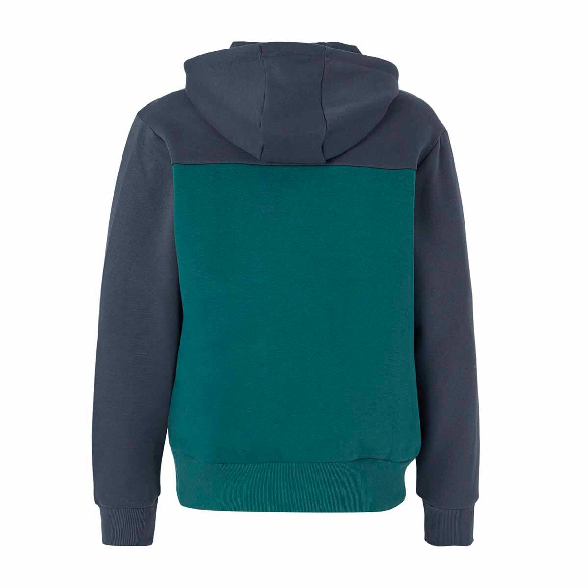 Felpa con zip da uomo in cotone verde da sportivo 4/6