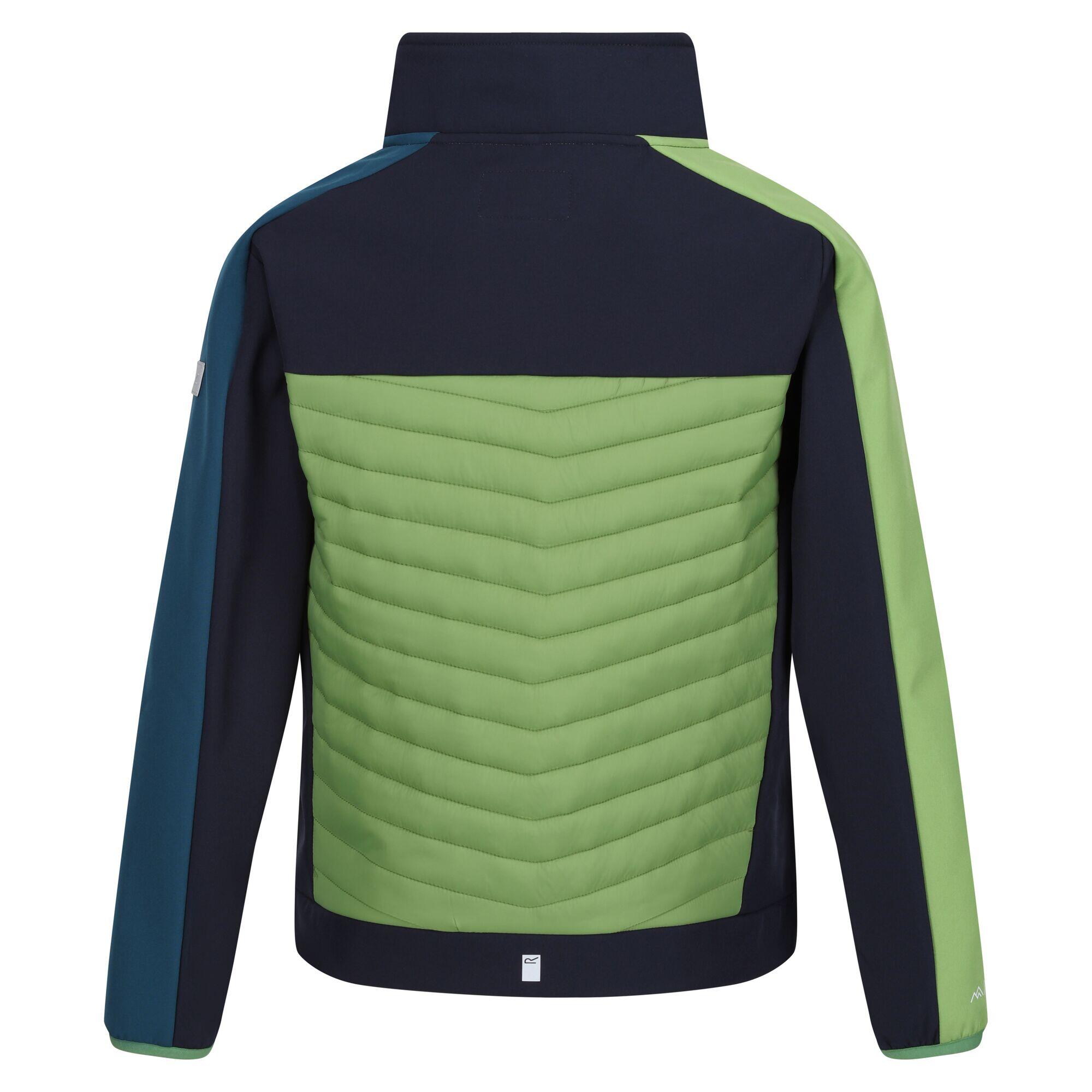 Veste Softshell BRYNDEN Enfant (Bleu Marine / Vert Piquant) 3/6