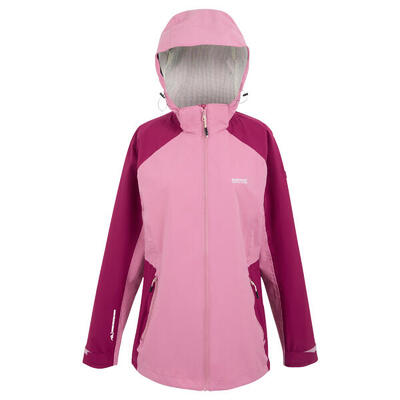 Dames bosfield iii waterdichte jas (lila/beaujolais/licht vanille)