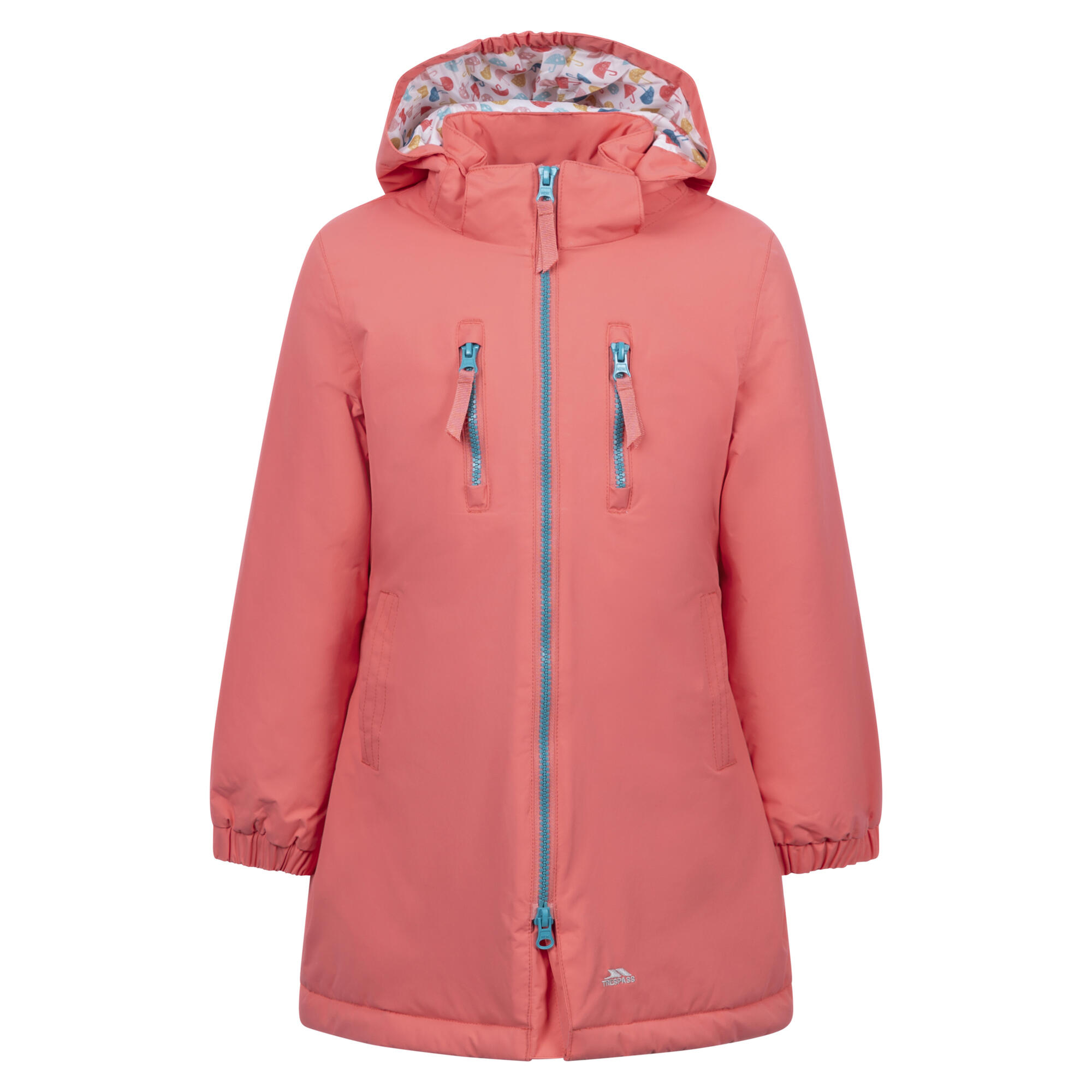 TRESPASS Girls Marybank Raincoat (Soft Orange)