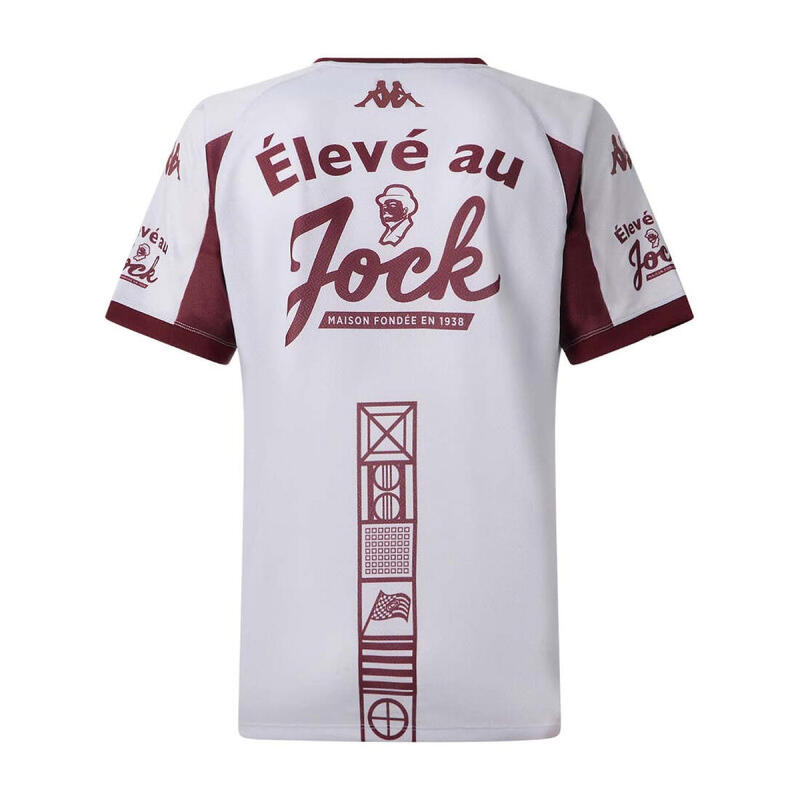 Tricou de antrenament UBB Kappa pentru copii Gri și bordeaux