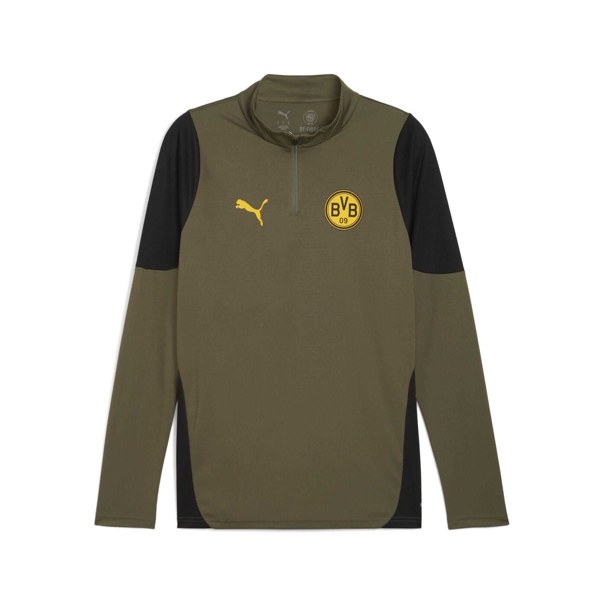 Puma - Haut D’entraînement À col Zippé Borussia Dortmund Homme Puma - T-shirt Manches Courtes - Noir|vert - Decathlon