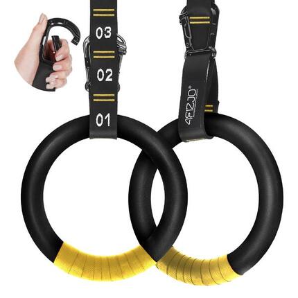 ABS Turnringe nummeriert Gymnastikringe Calisthenics Krafttraining 4FIZJO