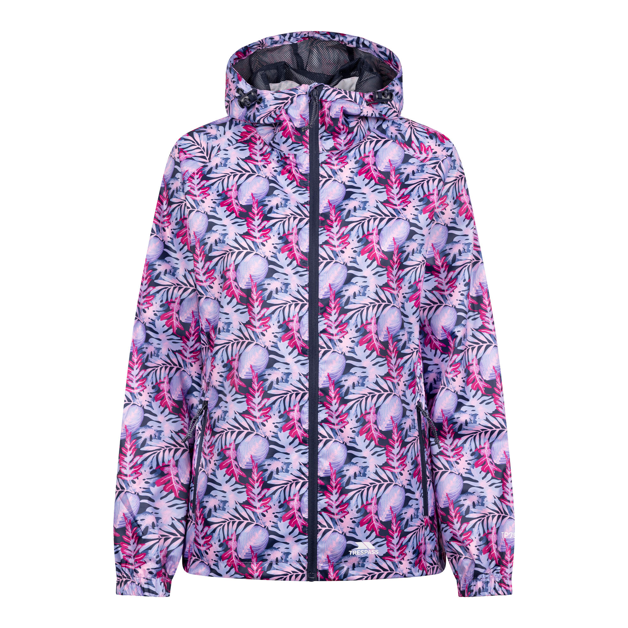TRESPASS Womens/Ladies Indulge Foliage Print Packaway Jacket (Pink/Lilac)