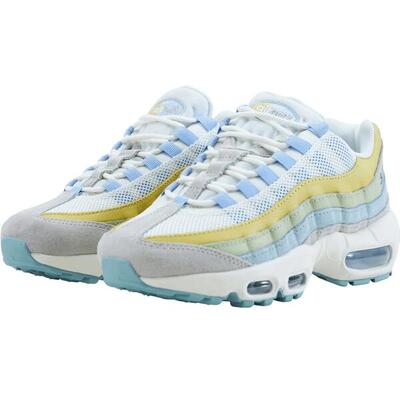 Zapatillas Deportivas de Ante Air Max 95 para Mujer Blanco, Azul, Verde,