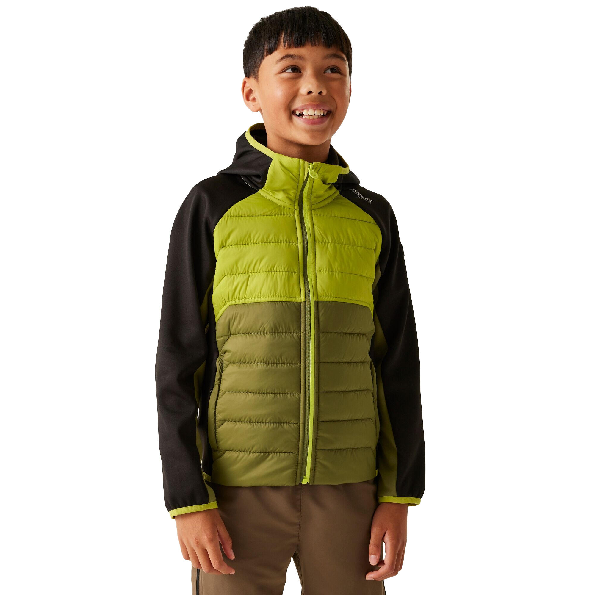 "Kielder IX" Hybridjacke für Kinder Nephrit Grün/Grenoble Grün/Schwarz 4/5