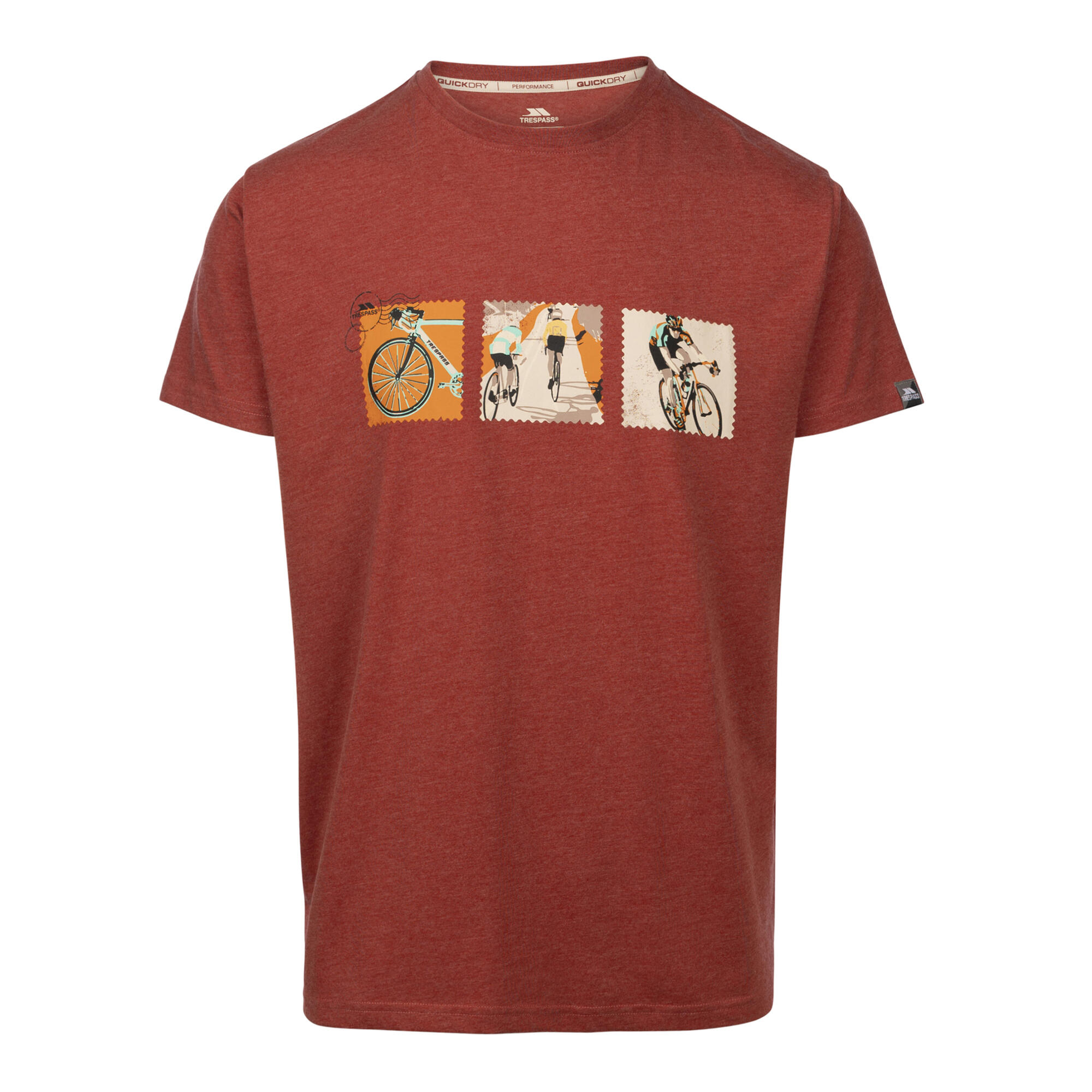 TRESPASS Mens Kooten TShirt (Burnt Sienna Marl)