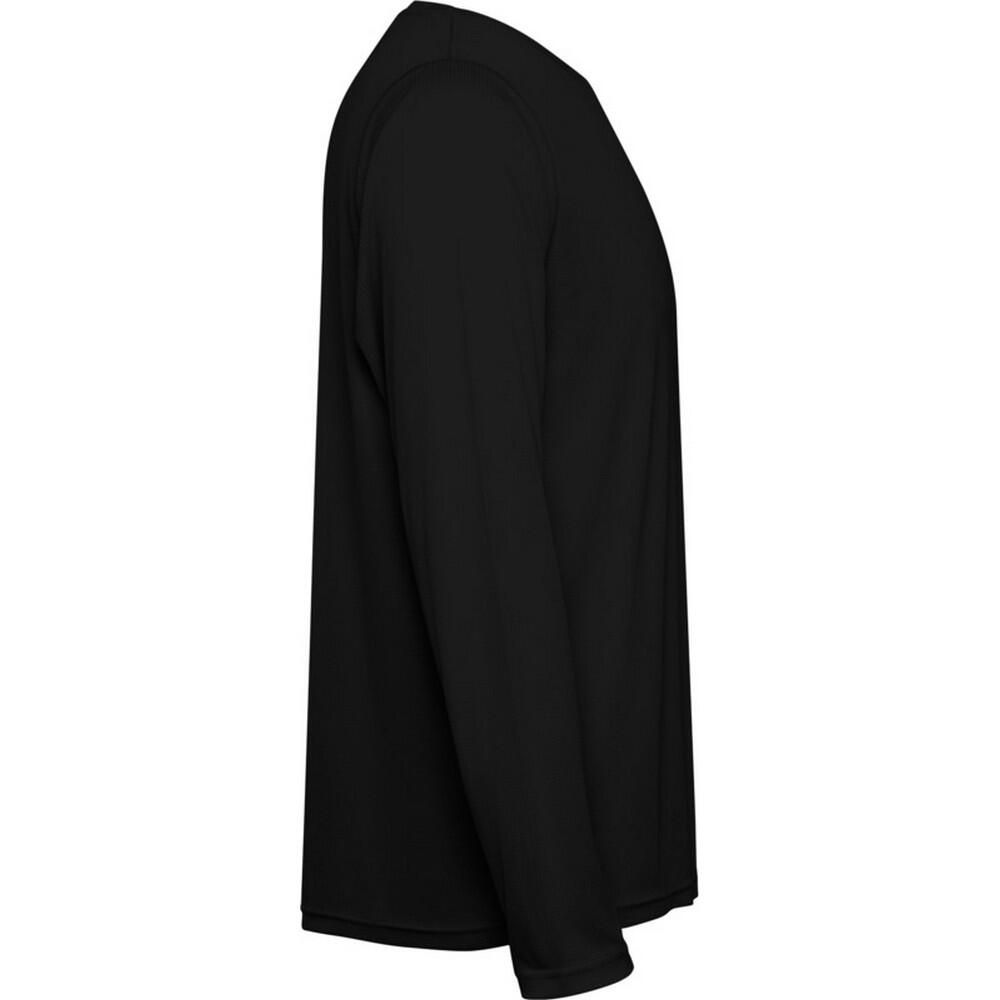 Tshirt Manches Longues ESTORIL Adulte (Noir Uni) 4/4