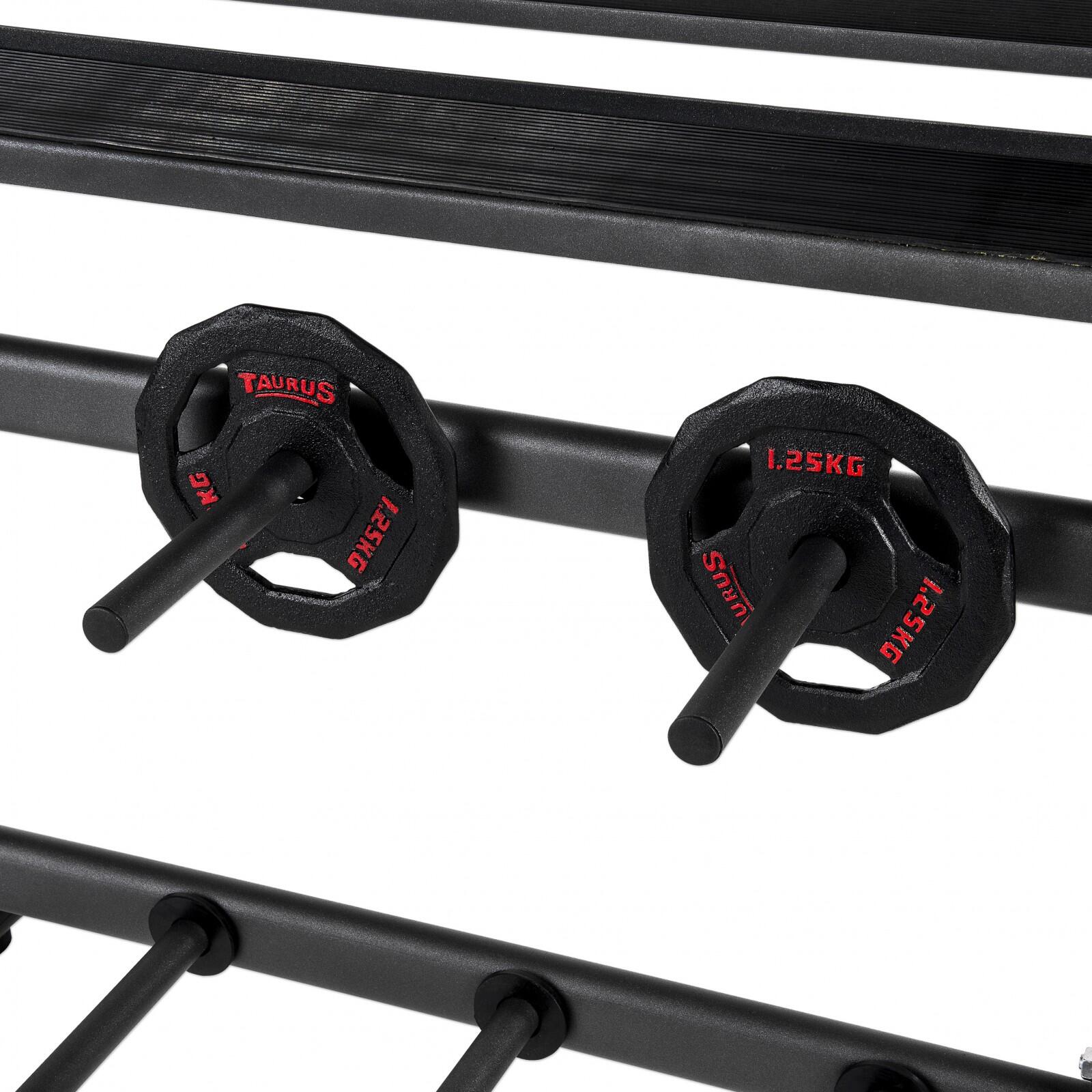 Rack à haltères et range disques 3/4