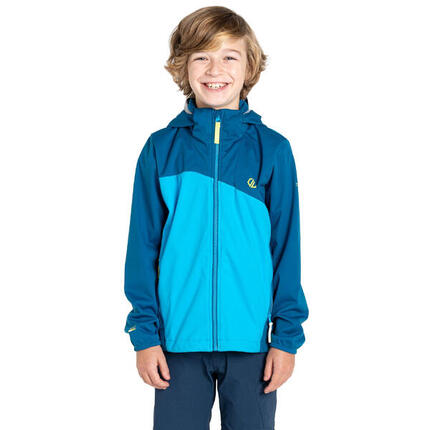 Veste Softshell EXPLORE Enfant (Bleu Gris / Turquoise Pâle)