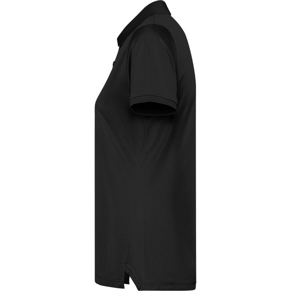 Polo Tormo de Manga Corta para Mujer Negro Sólido 3/4