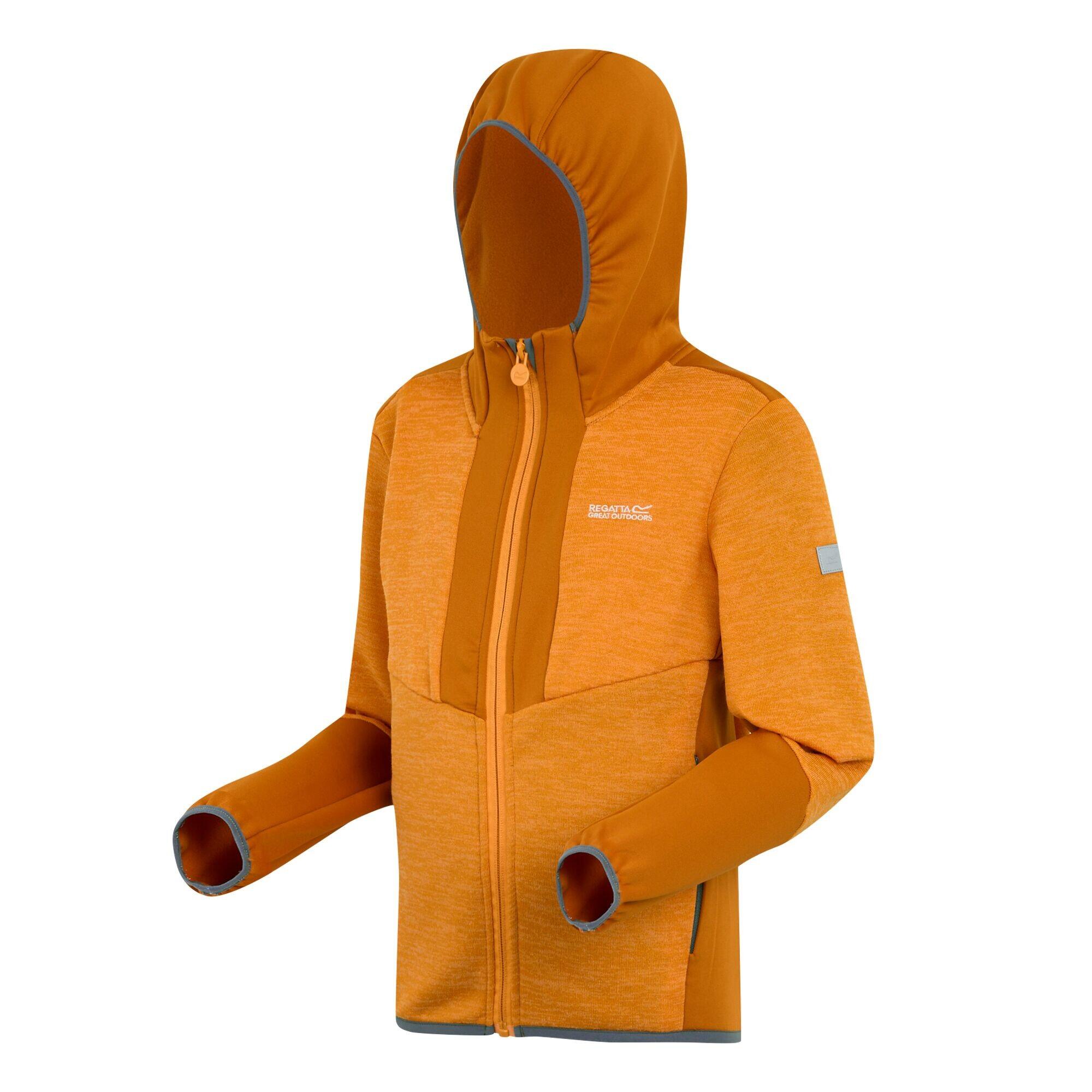 Veste À Capuche DISSOLVER Enfant (Jaune Orangé Vif / Gris Orageux) 3/5