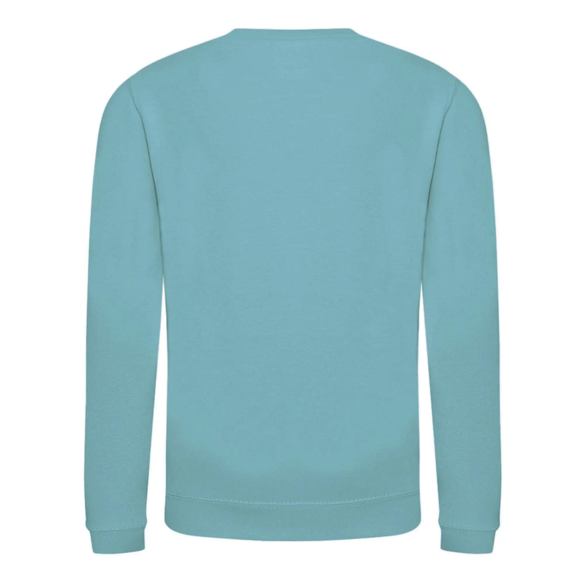 Just Hoods Pullover Sweatshirt, unifarben Kinder Seegrün 2/2
