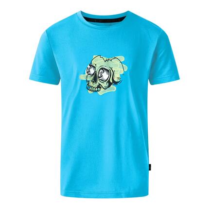 T-shirt enfant AMUSE imprimé crâne bleu 90% polyester recyclé